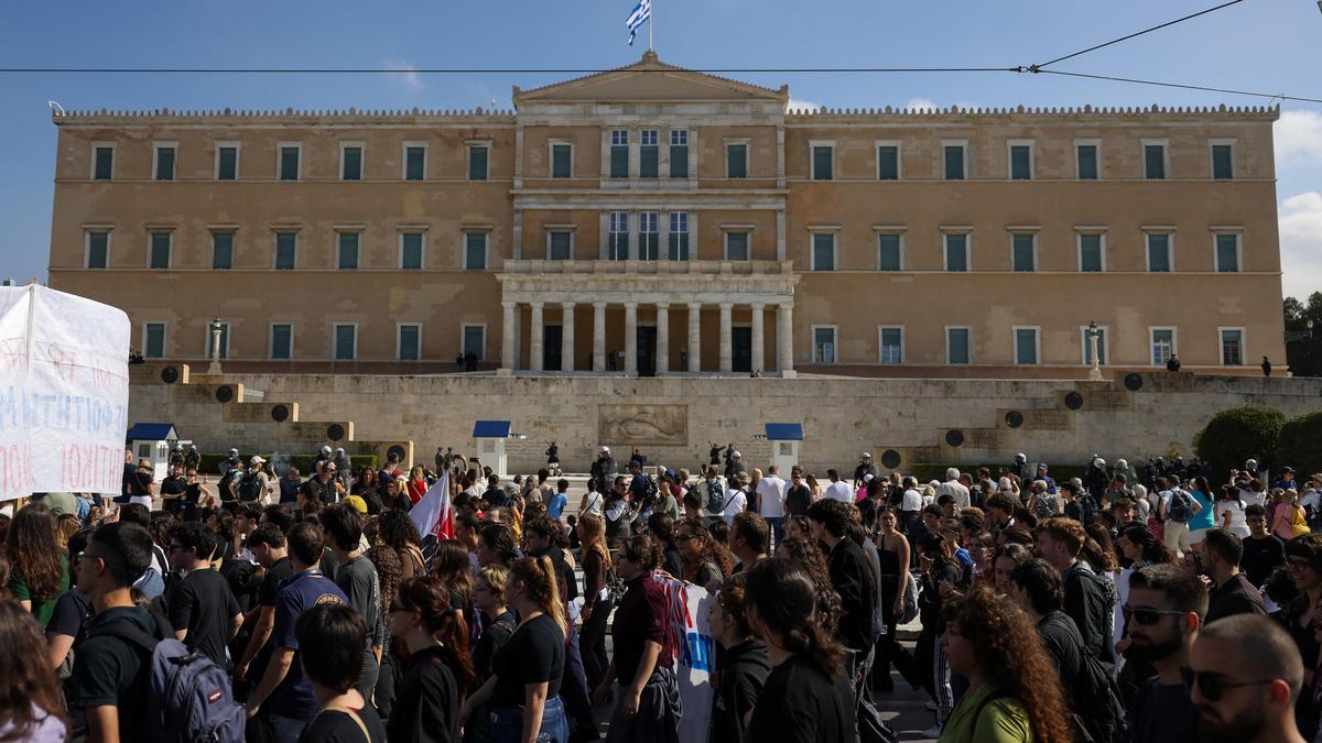 Thousands March in Athens for More Education Funding and Relief From Living Costs