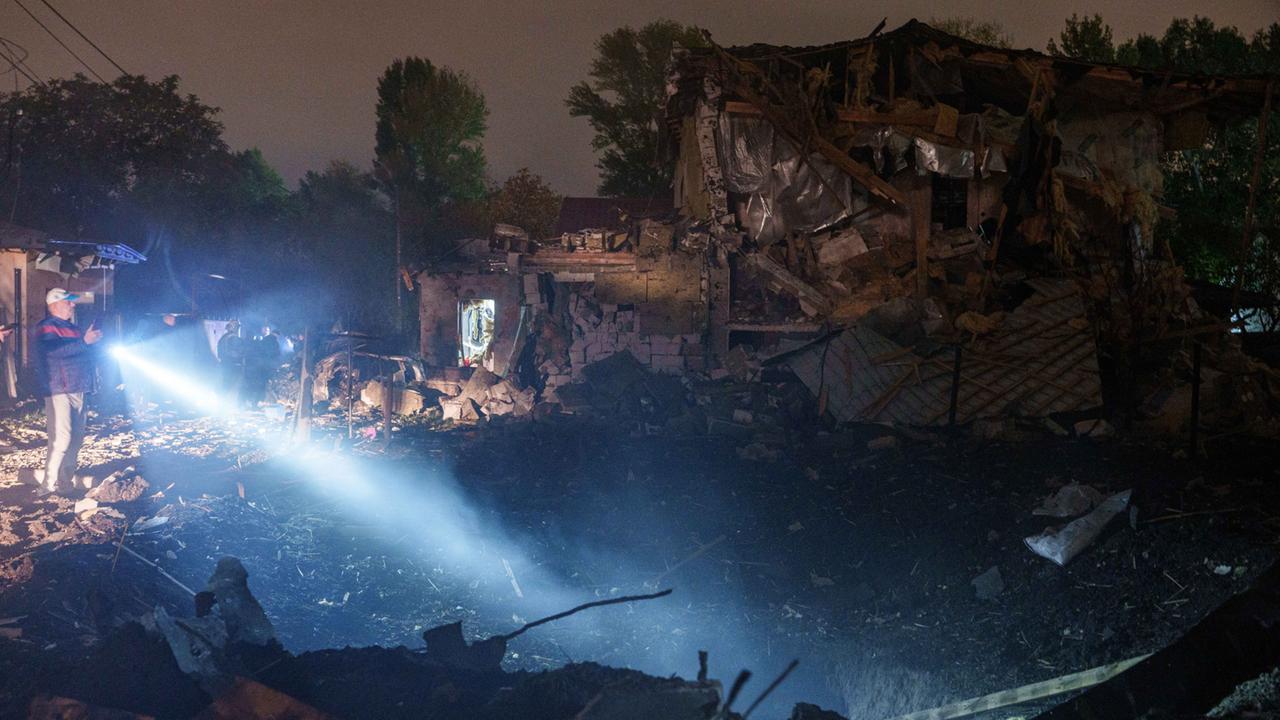 Russian Missiles Strike Kyiv Overnight, Injuring at Least Six