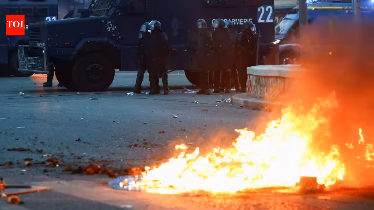 Times of India reports violent protests, looting and police clashes in France and Spain