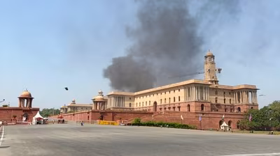 Fire reported at or near Delhi’s North Block as six fire tenders are dispatched