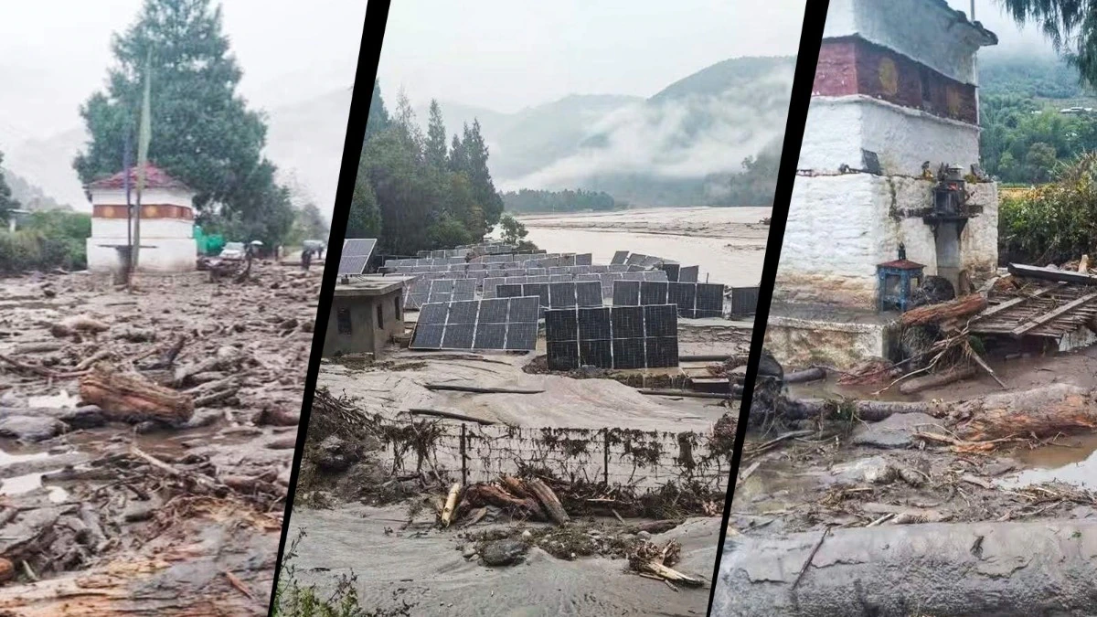 L'esondazione di un lago glaciale in Bhutan provoca evacuazioni lungo il fiume Sankosh in India