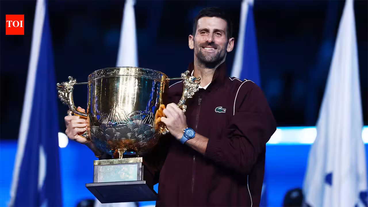 According to the Times of India, Djokovic wins his seventh China Open after de Minaur retires